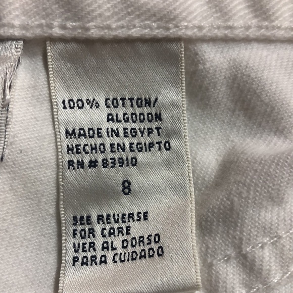 Bill Blass Women’s Denim Cropped 100% Cotton Soft White High Rise Split Hem - Picture 4 of 8